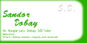 sandor dobay business card